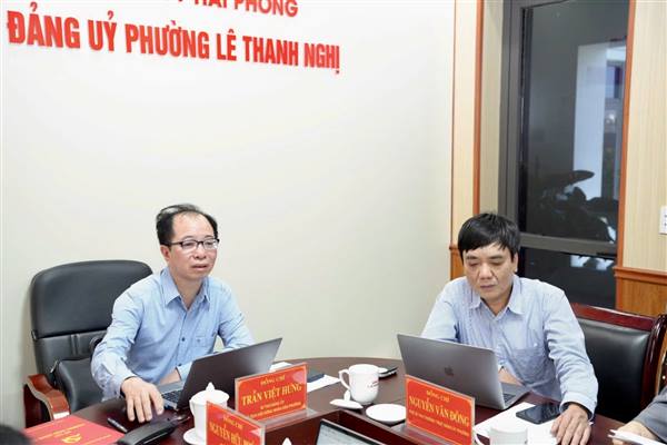 ỦY BAN BẦU CỬ PHƯỜNG LÊ THANH NGHỊ TỔ CHỨC HỘI NGHỊ RÀ SOÁT CÔNG TÁC CHUẨN BỊ BẦU CỬ ĐẠI BIỂU HĐND PHƯỜNG KHÓA XI