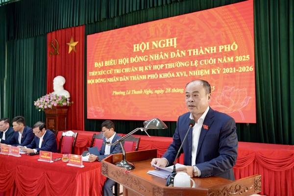 ĐOÀN ĐẠI BIỂU HĐND THÀNH PHỐ TIẾP XÚC CỬ TRI CHUẨN BỊ KỲ HỌP THƯỜNG KỲ CUỐI NĂM 2025