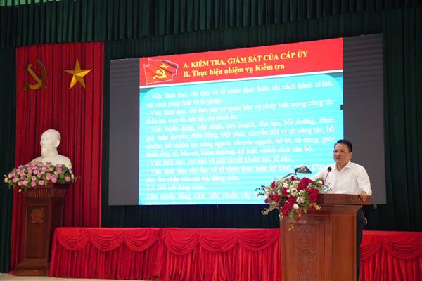 ĐẢNG ỦY PHƯỜNG LÊ THANH NGHỊ TỔ CHỨC HỘI NGHỊ TẬP HUẤN NGHIỆP VỤ VỀ CÔNG TÁC KIỂM TRA, GIÁM SÁT VÀ KỶ LUẬT ĐẢNG NĂM 2025