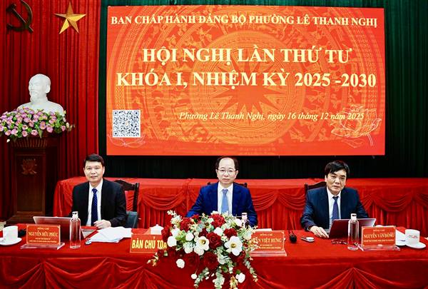 HỘI NGHỊ BAN CHẤP HÀNH ĐẢNG BỘ PHƯỜNG LÊ THANH NGHỊ LẦN THỨ TƯ, KHÓA I, NHIỆM KỲ 2025–2030