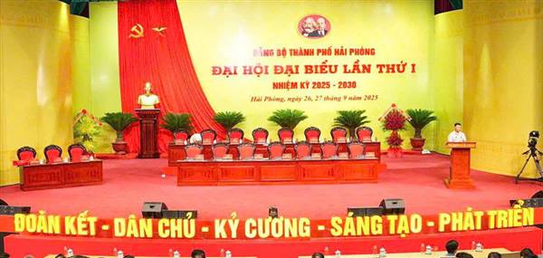 Đại hội đại biểu Đảng bộ thành phố Hải Phòng lần thứ I, nhiệm kỳ 2025-2030