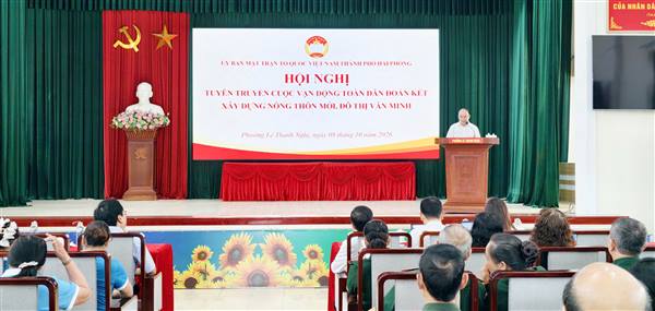 PHƯỜNG LÊ THANH NGHỊ  PHỐI HỢP TỔ CHỨC HỘI NGHỊ TUYÊN TRUYỀN, VẬN ĐỘNG NHÂN DÂN THỰC HIỆN CUỘC VẬN ĐỘNG “TOÀN DÂN ĐOÀN KẾT XÂY DỰNG NÔNG THÔN MỚI, ĐÔ THỊ VĂN MINH”