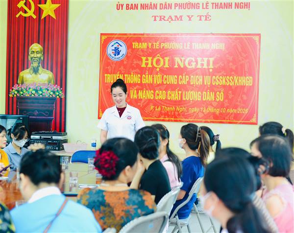 ❤️ TRẠM Y TẾ PHƯỜNG LÊ THANH NGHỊ TỔ CHỨC HỘI NGHỊ TRUYỀN THÔNG VỀ CHĂM SÓC SỨC KHỎE SINH SẢN - CHUNG TAY NÂNG CAO CHẤT LƯỢNG DÂN SỐ