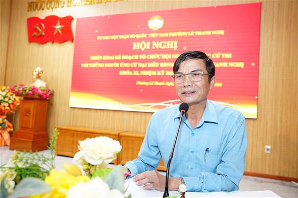 PHƯỜNG LÊ THANH NGHỊ TRIỂN KHAI CÔNG TÁC TIẾP XÚC CỬ TRI, QUÁN TRIỆT VẬN ĐỘNG BẦU CỬ ĐÚNG QUY ĐỊNH