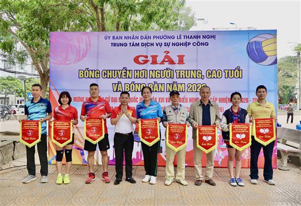 🏐 KHAI MẠC GIẢI BÓNG CHUYỀN HƠI NGƯỜI TRUNG, CAO TUỔI VÀ BÓNG BÀN PHƯỜNG LÊ THANH NGHỊ NĂM 2026