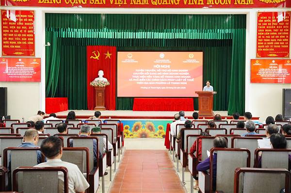 PHƯỜNG LÊ THANH NGHỊ PHỐI HỢP TỔ CHỨC HỘI NGHỊ HỖ TRỢ HỘ KINH DOANH CHUYỂN ĐỔI SANG MÔ HÌNH DOANH NGHIỆP, TRIỂN KHAI NỀN TẢNG SỐ VÀ PHỔ BIẾN CHÍNH SÁCH THUẾ