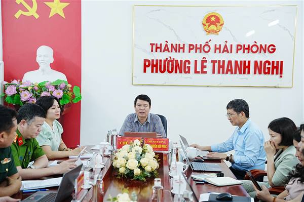 UBND PHƯỜNG LÊ THANH NGHỊ HỌP TRIỂN KHAI NHIỆM VỤ TRỌNG TÂM THÁNG 5/2026