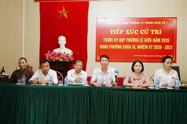 TỔ ĐẠI BIỂU SỐ 01 VÀ SỐ 02 HĐND PHƯỜNG LÊ THANH NGHỊ TIẾP XÚC CỬ TRI TRƯỚC KỲ HỌP THƯỜNG LỆ GIỮA NĂM 2026