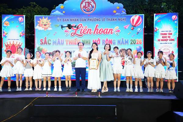 KHÉP LẠI HÀNH TRÌNH TỎA SÁNG CỦA NHỮNG TÀI NĂNG NHÍ TẠI LIÊN HOAN "SẮC MÀU THIẾU NHI" PHƯỜNG LÊ THANH NGHỊ MỞ RỘNG NĂM 2026