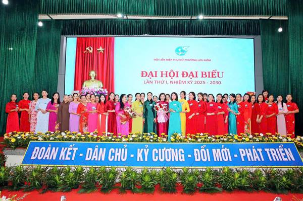 ĐẠI HỘI ĐẠI BIỂU PHỤ NỮ PHƯỜNG LƯU KIẾM LẦN THỨ I, NHIỆM KỲ 2025 - 2030 THÀNH CÔNG TỐT ĐẸP