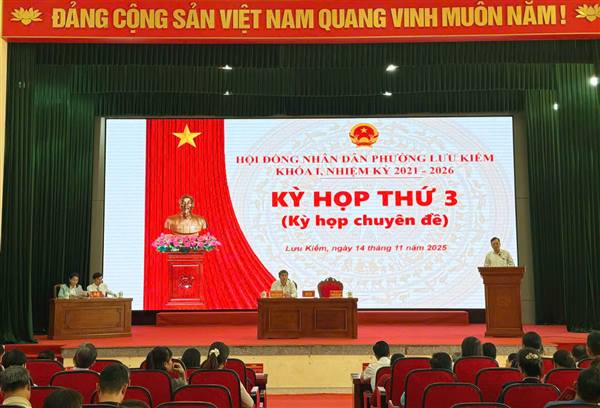 HĐND phường Lưu Kiếm tổ chức Kỳ họp thứ 3 (chuyên đề), khóa I, nhiệm kỳ 2021–2026