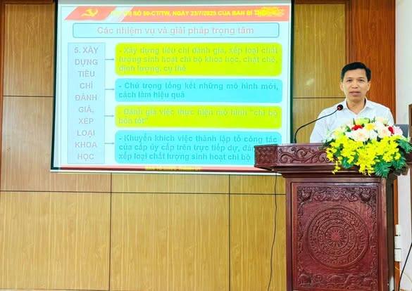 TẬP HUẤN NGHIỆP VỤ CÔNG TÁC ĐẢNG NĂM 2025