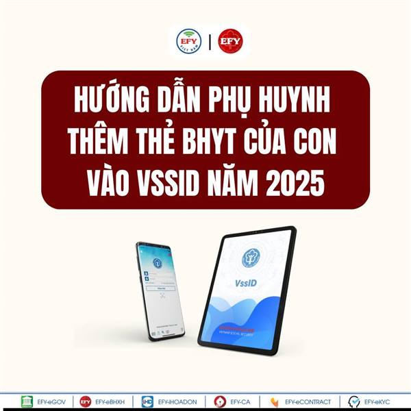 HƯỚNG DẪN PHỤ HUYNH THÊM THẺ BHYT CỦA CON VÀO ỨNG DỤNG VSSID NĂM 2025