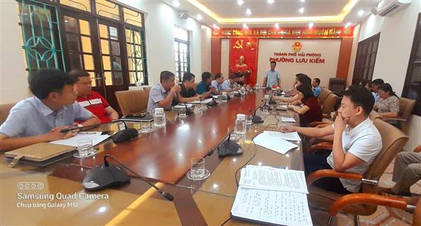 Ban Chỉ huy Phòng chống thiên tai, tìm kiếm cứu nạn và Phòng thủ dân sự phường Lưu Kiếm họp triển khai công tác phòng, chống bão số 3 WIPHA