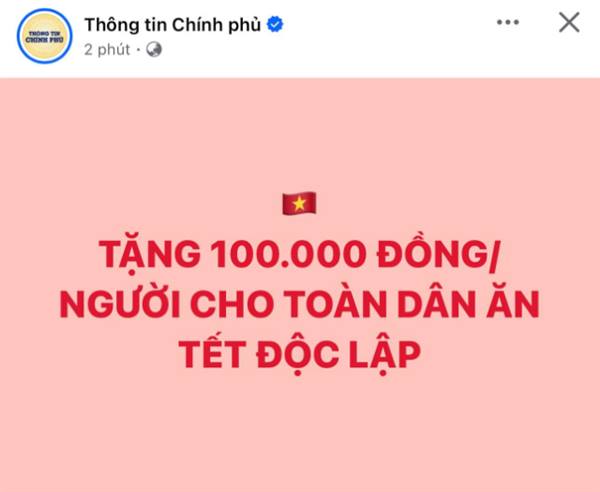 Thông báo của UBND phường Lưu Kiếm về  việc tặng quà cho toàn dân nhân dịp Quốc khánh 2/9 