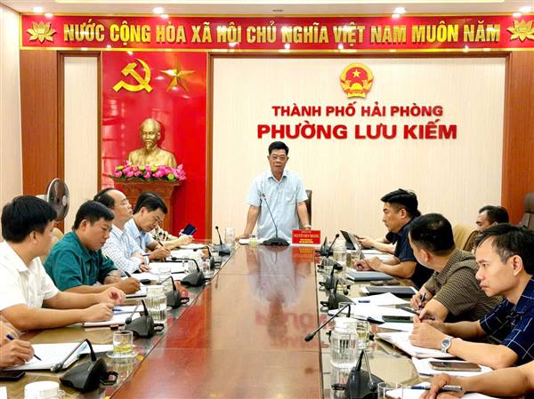 PHƯỜNG LƯU KIẾM TRIỂN KHAI HỌP BAN CHỈ HUY PHÒNG CHỐNG THIÊN TAI, TÌM KIẾM CỨU NẠN VÀ PHÒNG THỦ DÂN SỰ