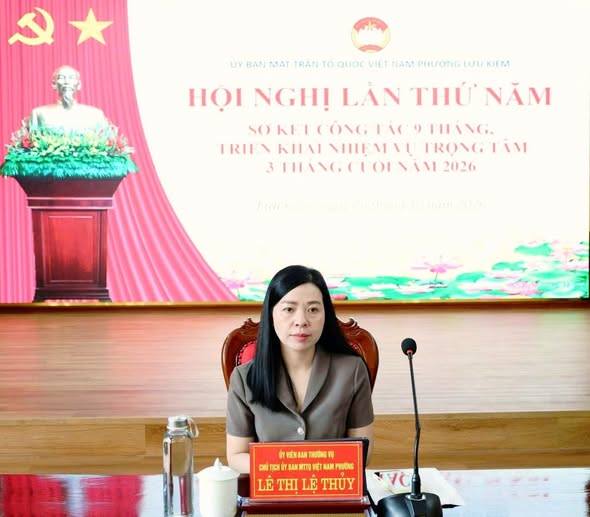 ỦY BAN MTTQ VIỆT NAM PHƯỜNG LƯU KIẾM SƠ KẾT CÔNG TÁC 9 THÁNG, TRIỂN KHAI NHIỆM VỤ TRỌNG TÂM 3 THÁNG CUỐI NĂM 2026