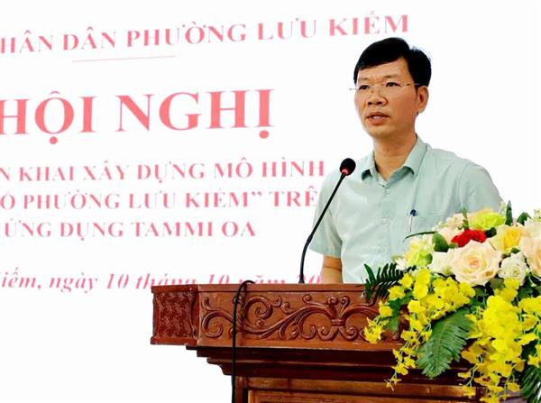PHƯỜNG LƯU KIẾM TRIỂN KHAI XÂY DỰNG MÔ HÌNH “CHÍNH QUYỀN SỐ” TRÊN NỀN TẢNG TAMMI OA