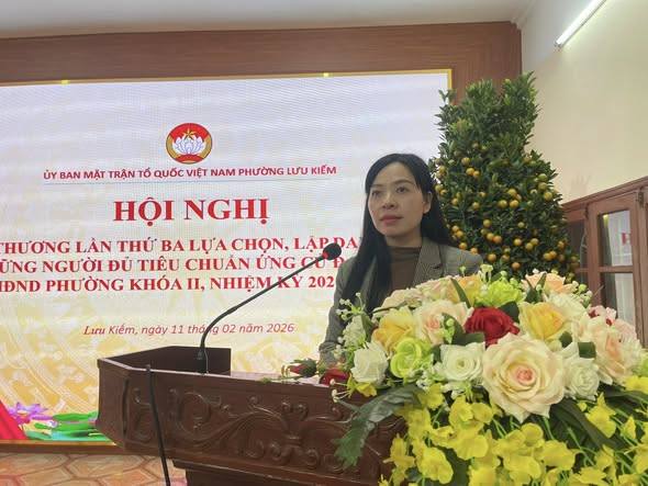 Ban Thường trực Ủy ban Mặt trận Tổ quốc Việt Nam phường Lưu Kiếm tổ chức Hội nghị hiệp thương lần thứ ba