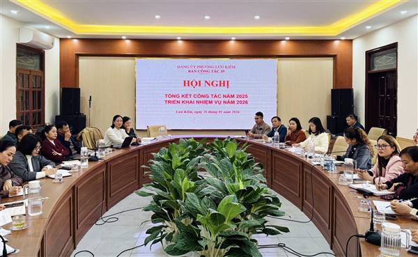 BAN CÔNG TÁC 35 ĐẢNG ỦY PHƯỜNG LƯU KIẾM TỔNG KẾT CÔNG TÁC NĂM 2025, TRIỂN KHAI NHIỆM VỤ NĂM 2026