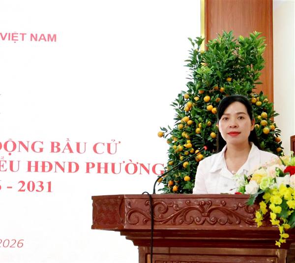PHƯỜNG LƯU KIẾM TỔ CHỨC HỘI NGHỊ HƯỚNG DẪN QUY TRÌNH VẬN ĐỘNG BẦU CỬ ĐẠI BIỂU HĐND NHIỆM KỲ 2026 – 2031