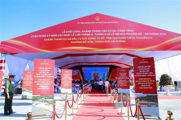 TOÀN CẢNH LỄ KHỞI CÔNG, KHÁNH THÀNH CÁC DỰ ÁN, CÔNG TRÌNH CHÀO MỪNG KỶ NIỆM CÁC NGÀY LỄ LỚN THÁNG 4, THÁNG 5 VÀ LỄ HỘI HOA PHƯỢNG ĐỎ - HẢI PHÒNG 2026