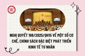 Nghị quyết số 198/2025/QH15 của Quốc hội về một số cơ chế, chính sách đặc biệt phát triển kinh tế tư nhân