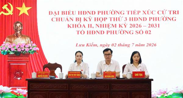 PHƯỜNG LƯU KIẾM TỔ CHỨC TIẾP XÚC CỬ TRI TRƯỚC KỲ HỌP THỨ 3 HĐND PHƯỜNG KHÓA II, NHIỆM KỲ 2026-2031