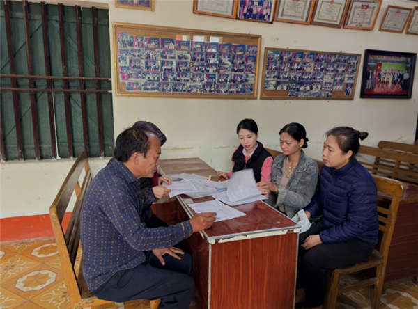 Phòng giao dịch Ngân hàng Chính sách xã hội Cẩm Giàng triển khai Kế hoạch đối chiếu và phân loại nợ năm 2025 tại xã Mao Điền
