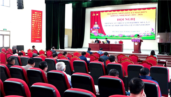 Hội nghị tiếp xúc cử tri trước kỳ họp thứ 4 (kỳ họp thường lệ cuối năm 2025) xã Mao Điền diễn ra tốt đẹp