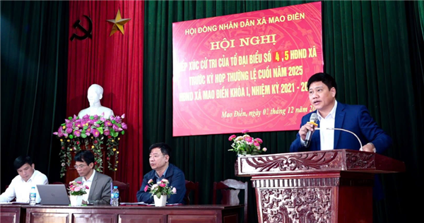  Hội nghị tiếp xúc cử tri trước kỳ họp thứ 4 (kỳ họp thường lệ cuối năm 2025) diễn ra tốt đẹp