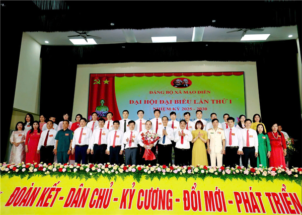 Đại hội đại biểu lần thứ I, nhiệm kỳ 2025-2030 của Đảng bộ xã Mao Điền đã thành công tốt đẹp!