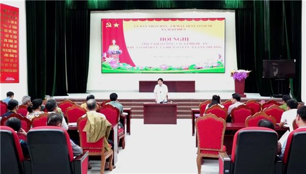 Xã Mao Điền tổ chức Hội nghị triển khai công tác giải phóng mặt bằng dự án khu tái định cư và điểm dân cư xã Tân trường
