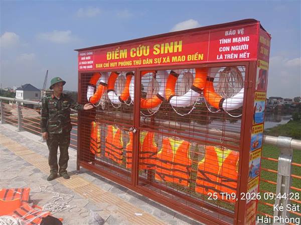 XÃ MAO ĐIỀN, THÀNH PHỐ HẢI PHÒNG CHỦ ĐỘNG BẢO ĐẢM AN TOÀN TẠI CÁC CẦU BẮC QUA SÔNG “CHỦ ĐỘNG PHÒNG NGỪA - SẴN SÀNG ỨNG PHÓ - BẢO VỆ TÍNH MẠNG NHÂN DÂN”
