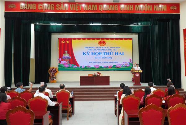 Xã Mao Điền tổ chức Kỳ họp thứ hai HĐND xã khóa II: Kiện toàn chức danh Chủ tịch Hội đồng nhân dân xã nhiệm kỳ 2026 - 2031