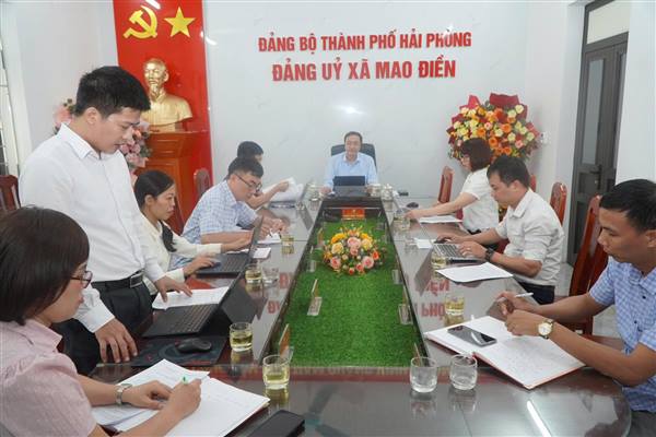 Bí thư Đảng ủy xã Mao Điền làm việc với Cơ quan Ủy ban Kiểm tra: Nâng cao chất lượng giám sát, giữ vững kỷ cương Đảng