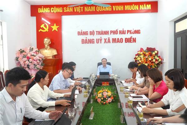 Đảng ủy xã Mao Điền làm việc với Ban Xây dựng Đảng: Đổi mới phương thức tham mưu, quyết liệt thực hiện các nhiệm vụ trọng tâm