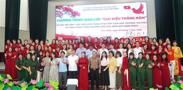 Trường Mầm non Tân Trường Rực Rỡ Sắc Màu “Giai Điệu Tháng Năm” và Ra Mắt Mô Hình “Dân Vận Khéo”