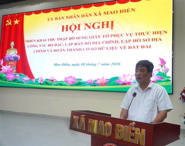 XÃ MAO ĐIỀN TRIỂN KHAI THU THẬP BỔ SUNG GIẤY TỜ, HOÀN THIỆN CƠ SỞ DỮ LIỆU ĐẤT ĐAI