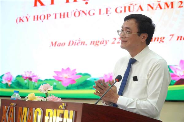 KỲ HỌP THỨ NĂM HĐND XÃ MAO ĐIỀN KHÓA II: ĐOÀN KẾT, TRÁCH NHIỆM, QUYẾT TÂM ĐƯA NGHỊ QUYẾT VÀO CUỘC SỐNG