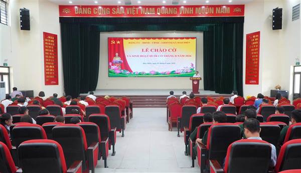 XÃ MAO ĐIỀN TỔ CHỨC LỄ CHÀO CỜ VÀ SINH HOẠT DƯỚI CỜ THÁNG 8/2026