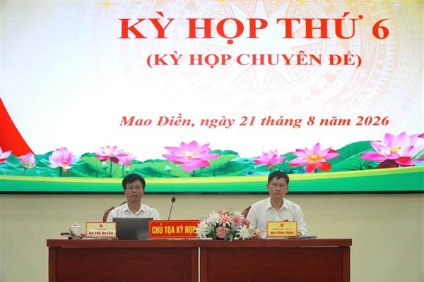 HĐND XÃ MAO ĐIỀN KHÓA II TỔ CHỨC KỲ HỌP THỨ SÁU – QUYẾT TÂM ĐẨY NHANH TIẾN ĐỘ, NÂNG CAO HIỆU QUẢ ĐẦU TƯ CÔNG