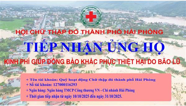 Hội Chữ thập đỏ thành phố kêu gọi ủng hộ người dân khắc phục hậu quả mưa lũ