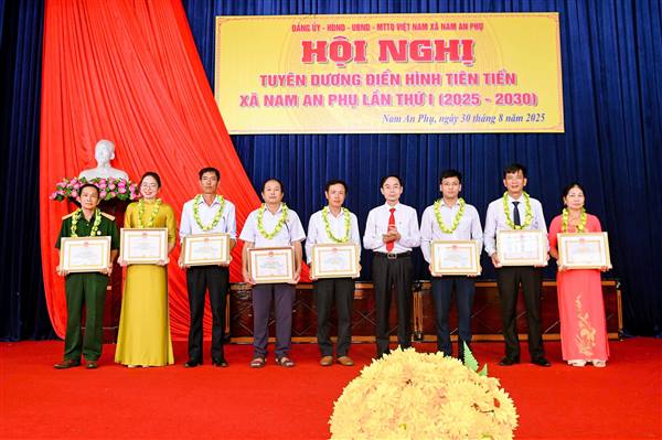 Xã Nam An Phụ tuyên dương điển hình tiên tiến lần thứ I, giai đoạn 2025–2030