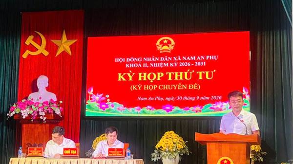 HỘI ĐỒNG NHÂN DÂN XÃ NAM AN PHỤ TỔ CHỨC KỲ HỌP THỨ TƯ (KỲ HỌP CHUYÊN ĐỀ), KHÓA II, NHIỆM KỲ 2026 – 2031