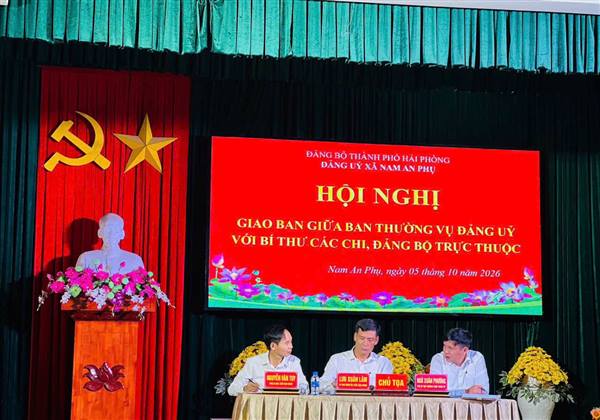ĐẢNG ỦY XÃ NAM AN PHỤ TỔ CHỨC HỘI NGHỊ GIAO BAN BÍ THƯ CÁC CHI BỘ, ĐẢNG BỘ TRỰC THUỘC THÁNG 10/2026
