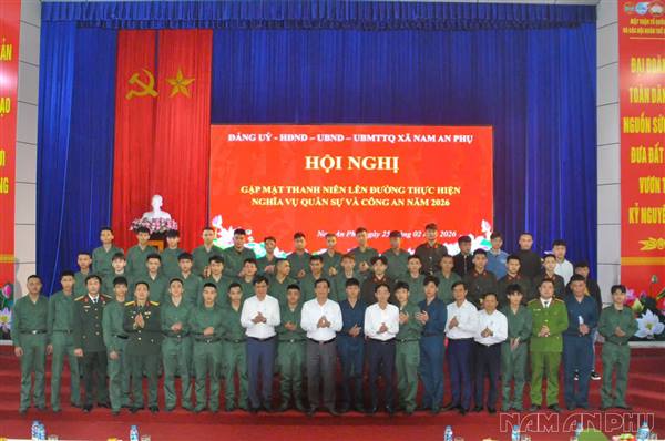 Xã Nam An Phụ tổ chức hội nghị gặp mặt, động viên thanh niên lên đường nhập ngũ năm 2026