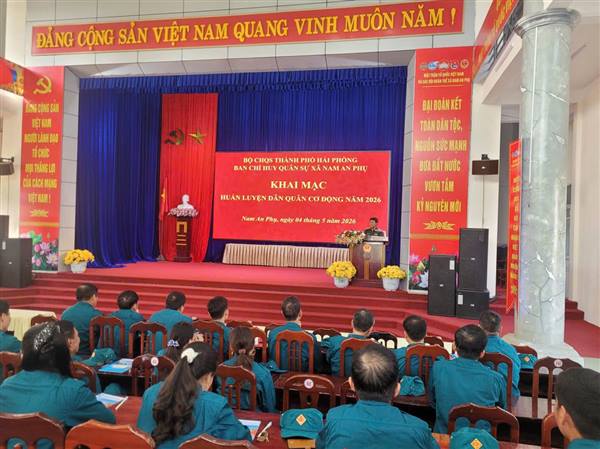 XÃ NAM AN PHỤ NÂNG TẦM CHẤT LƯỢNG HUẤN LUYỆN DÂN QUÂN CƠ ĐỘNG NĂM 2026