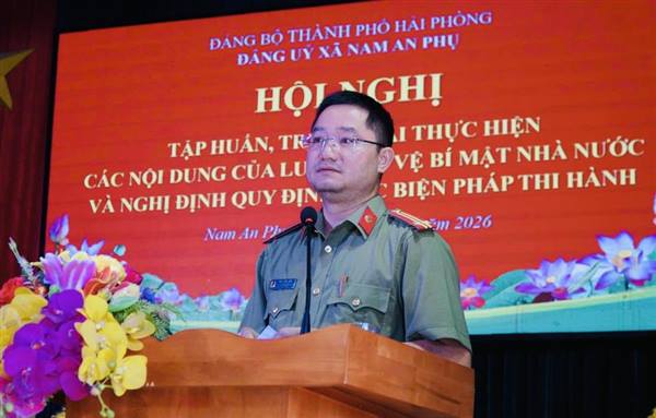 Đảng ủy xã Nam An Phụ tổ chức hội nghị tập huấn triển khai Luật Bảo vệ bí mật nhà nước và các văn bản hướng dẫn thi hành