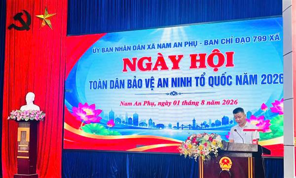 XÃ NAM AN PHỤ TỔ CHỨC NGÀY HỘI TOÀN DÂN BẢO VỆ AN NINH TỔ QUỐC NĂM 2026